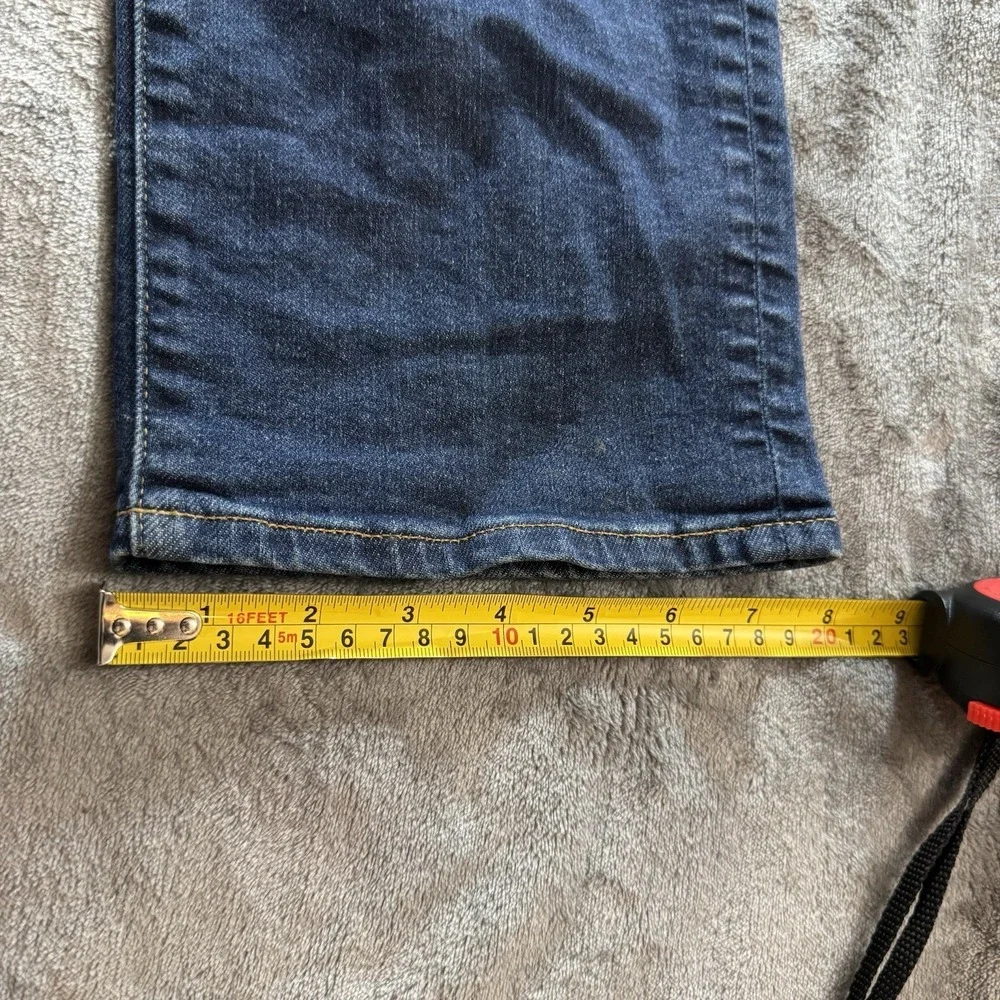 American Eagle AirFlex + Jeans Mens Size 36x30 Blue Slim Straight Stretch Faded‎